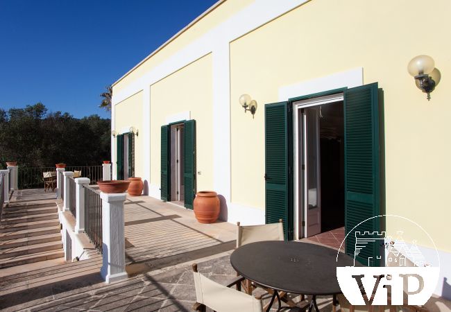 Ferienhaus in Santa Cesarea Terme - Villa Meerblick Strand von Porto Miggiano 4 Schlafzimmer m300