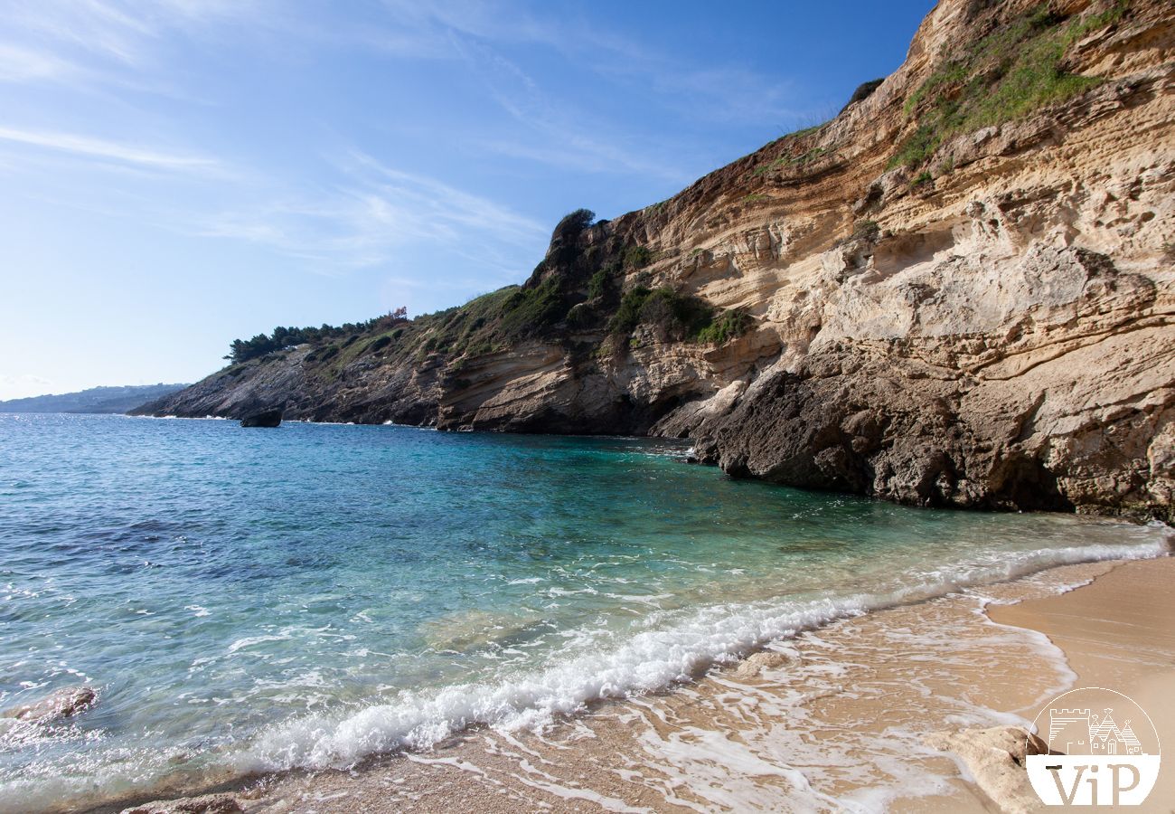 Ferienhaus in Santa Cesarea Terme - Villa Meerblick Strand von Porto Miggiano 4 Schlafzimmer m300