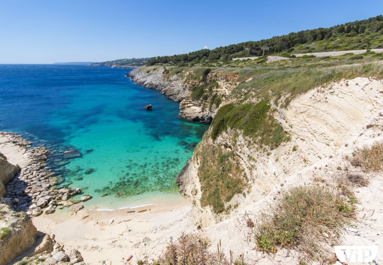 Ferienhaus in Santa Cesarea Terme - Villa Meerblick Strand von Porto Miggiano 4 Schlafzimmer m300